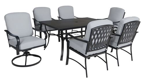 Pacific Casual LLC 223-MM19-185-7D Sarasota Dining Set, 7 Pc