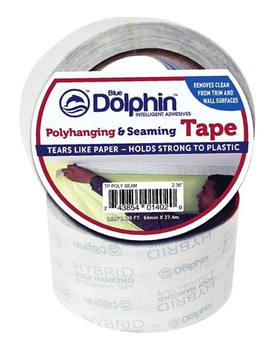 Blue Dolphin TP POLY SEAM 0236 Tape, 90 ft L, 2.36 in W