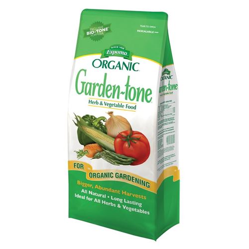 Espoma Garden-tone GT8 Organic Plant Food, 8 lb, Bag, Granular, 3-4-4 N-P-K Ratio