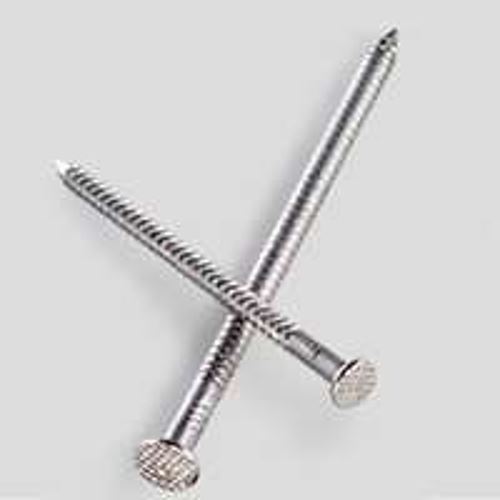 Simpson Strong-Tie T10PTD5 Deck Nail, 10D, 3 in L, 316 Stainless Steel, Bright, Full Round Head, Annular Ring Shank