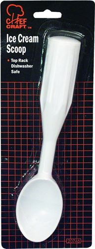 Chef Craft 20746 Ice Cream Scoop, 7-1/2 in L, Plastic, White