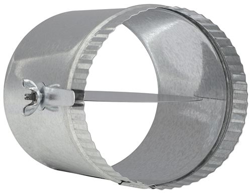 Imperial GV2282 Volume Damper with Sleeve, 5 in Dia, Galvanized, Pack of 8