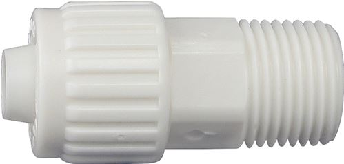 Flair-It 16870 Tube to Pipe Adapter, 3/8 x 1/2 in, PEX x MPT, Polyoxymethylene, White