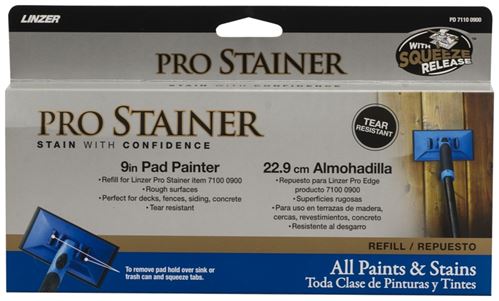 Linzer PD7110-9 Pad Painter Refill, 9 in L Pad