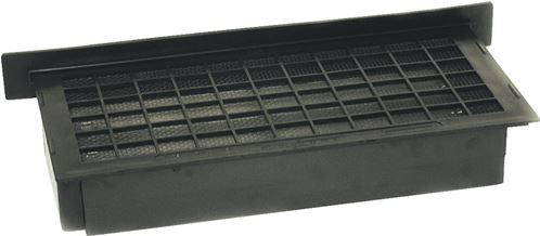 Witten Vent A-ELBLACK Automatic Foundation Vent, 62 sq-in Net Free Ventilating Area, Mesh Grill, Thermoplastic, Black Oxide