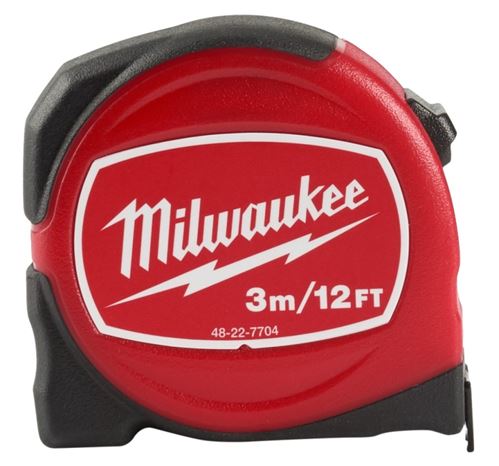 Milwaukee 48-22-7704 Tape Measure, 12 ft L Blade