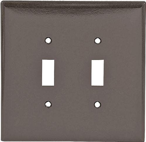Eaton Wiring Devices 2149B-BOX Wallplate, 5-1/4 in L, 5.31 in W, 2 -Gang, Thermoset, Brown, Pack of 10