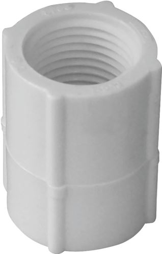 IPEX 435468 Pipe Coupling, 1 in, FPT, White, SCH 40 Schedule, 450 psi Pressure