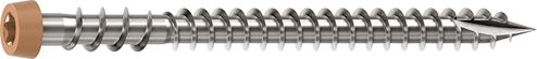 Camo 0367158CS Deck Screw, #10 Thread, 2-1/2 in L, Reverse Upper Thread, Trim Head, Star Drive, Sharp, Type-17 Point