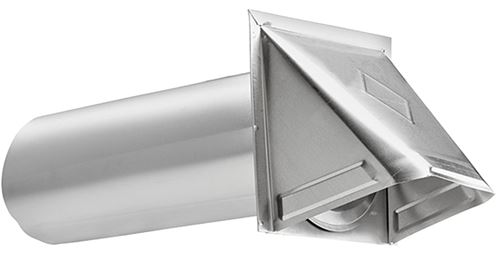 Lambro 344S Preferred Hood Vent, 6 in W Hood, 4.76 in H Hood, 4 in Duct, Aluminum Hood