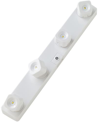 Light It 30037-308 FastTrack Light, AA Battery, Alkaline Battery, 4-Lamp, LED Lamp, 55, 4000 K Color Temp, White