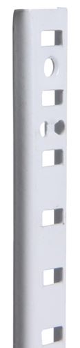 Knape & Vogt 255 255 WH 36 Mortise-Mount Pilaster Standard 500 lb, Steel, White, Wall Mounting