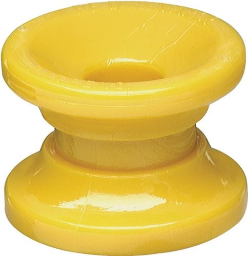 Zareba ICDY-Z/DC10 Donut Corner Insulator, 14 ga Fence Wire, Polyrope/Polytape, Polycarbonate, Yellow