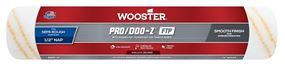 Wooster RR667-14 Roller Cover, 1/2 in Thick Nap, 14 in L, Fabric Cover, White