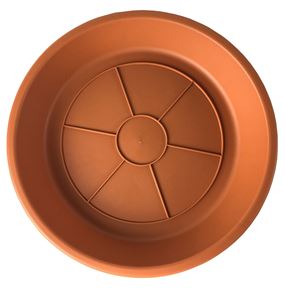 Southern Patio SA1212TC Planter Saucer, 12.48 in Dia, 12.48 in L, Plastic, Terracotta