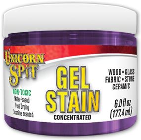 ECLECTIC UNICORN SPIT 5772009 Gel Stain and Glaze, Purple Hill Majesty, 6 fl-oz, Jar