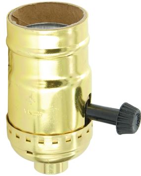 Leviton 7070-PG Lamp Holder, 250 V, 250 W, Phenolic Housing Material, Brass