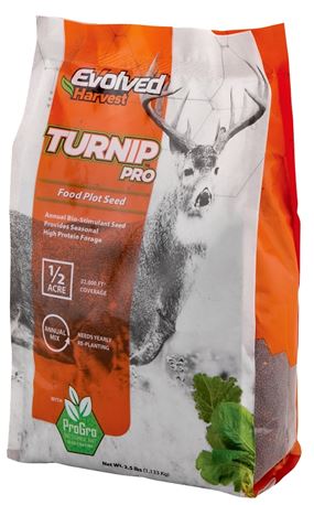 Evolved Turnip Pro Series EVO81004 Food Plot Seed, Sweet Flavor, 2.5 lb