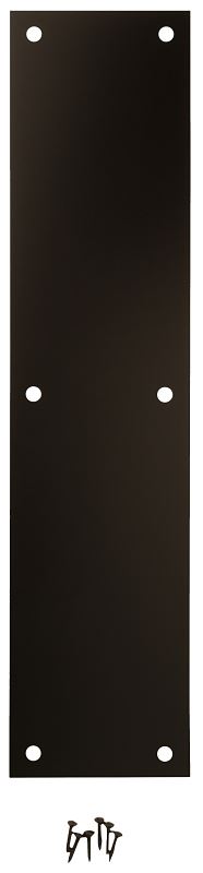 National Hardware N270-502 Push Plate, Aluminum, Oil-Rubbed Bronze, 15 in L, 3-1/2 in W, Pack of 2