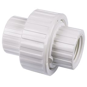 IPEX 435911 Pipe Union with Buna O-Ring Seal, 2 in, FPT, PVC, White, SCH 40 Schedule, 150 psi Pressure