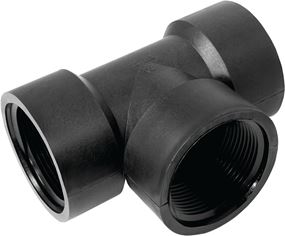 Green Leaf TT34P Pipe Tee, 3/4 in, FPT, Polypropylene, Black