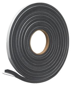 Frost King L347 Foam Tape, 1/2 in W, 17 ft L, 3/8 in Thick, Polyfoam, Charcoal
