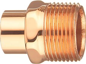 Elkhart Products 104-2 Series 30444 Street Pipe Adapter, 3/4 in, FTG x MIP, Copper