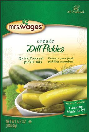 Mrs. Wages W621-J7425 Dill Pickle Mix, 6.5 oz Pouch, Pack of 12
