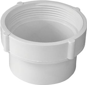 IPEX 414233BC Sewer Pipe Adapter, 3 in, FNPT x Spigot, PVC, White
