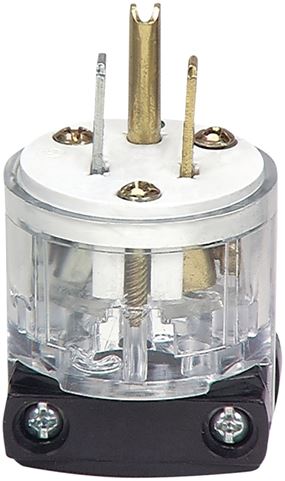 Eaton Wiring Devices WD8266 Electrical Plug, 2 -Pole, 15 A, 125 V, NEMA: NEMA 5-15, Clear