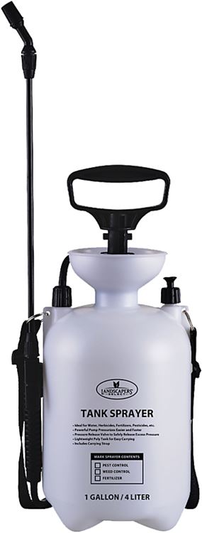 Landscapers Select SX-4B Compression Sprayer, 1 gal Tank, Polyethylene Tank, 55 in L Hose, White