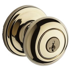 Kwikset Signature Series 740H3SMT 6AL/RCS Keyed Entry Knob, Metal, Polished Brass, Pack of 3