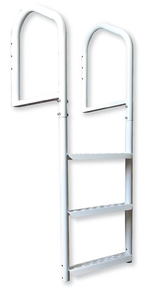 Multinautic 15503 Dock Ladder, 48 in H, 400 lb, 3-Step, Steel, Dura-Coated