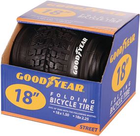 Kent 91054 Bike Tire, Folding, Black, For: 18 x 1-1/2 to 2-1/2 in Rim, Pack of 2