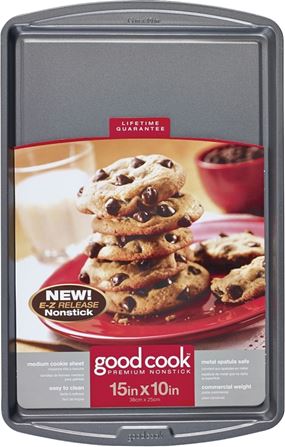 Goodcook 04021 Cookie Sheet, 15 in L, 10 in W, Steel