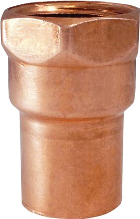 Elkhart Products 103 Series 30160 Pipe Adapter, 1 in, Sweat x FNPT, Copper
