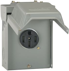 GE U054P RV Power Outlet, 50 A, 120 V, Surface