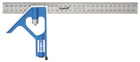 Empire True Blue Series E250 Combination Square, 0.0625 in Graduation, Stainless Steel Blade