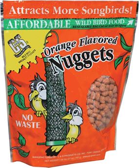 C&S Nuggets CS06103 Bird Food, High-Energy, Orange Flavor, 27 oz Bag