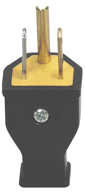 Eaton Wiring Devices SA399 Electrical Plug, 2 -Pole, 15 A, 125 V, NEMA: NEMA 5-15, Black