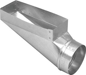 Imperial GV0664 End Boot, 3 in L, 10 in W, 6 in H, 30 Gauge, Galvanized