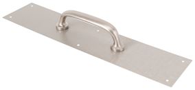 ProSource 32239TNB-PS Door Pull Plate, 3-1/2 in W, 15 in D, 1-5/8 in H, Aluminum, Satin Nickel