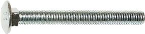 Midwest Fastener 01053 Carriage Bolt, 1/4-20 in Thread, NC Thread, 1-1/2 in OAL, Zinc, 2 Grade