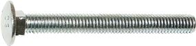Midwest Fastener 01085 Carriage Bolt, 5/16-18 in Thread, NC Thread, 5 in OAL, Zinc, 2 Grade