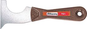 ALLWAY TG1 Putty Knife, 4-1/2 in W Blade, Steel Blade, Steel Handle