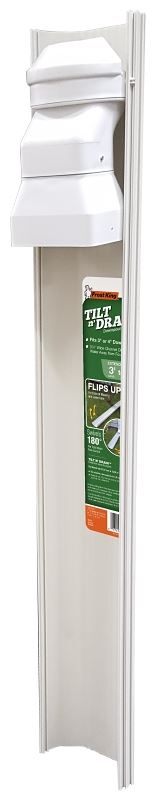 Frost King GWS3W PALLET Downspout Extender, 6 ft L Extended, Plastic, White, For: 2 x 3 in and 3 x 4 in Downspouts