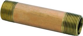 Anderson Metals 38300-1215 Pipe Nipple, 3/4 in, NPT, Brass, 810 psi Pressure, 1-1/2 in L