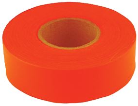 CH Hanson 17000 Flagging Tape, 150 ft L, 1-3/16 in W, Fluorescent Orange, PVC