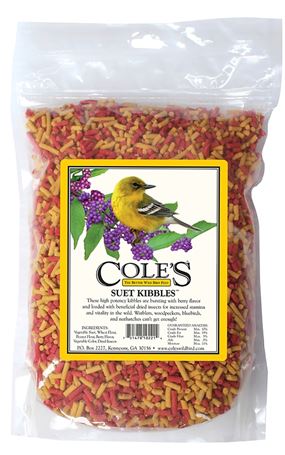 Cole's Suet Kibbles SKSU Bird Food, Berry Flavor, 17.6 oz Bag, Pack of 6
