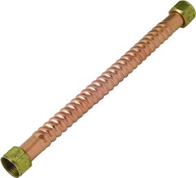BrassCraft Copper-Flex Series WB00-15N Water Heater Connector, 3/4 in, FIP, Copper, 15 in L